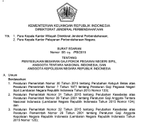 Surat Edaran Penyesuaian Gaji Pokok PNS TNI Dan Polri